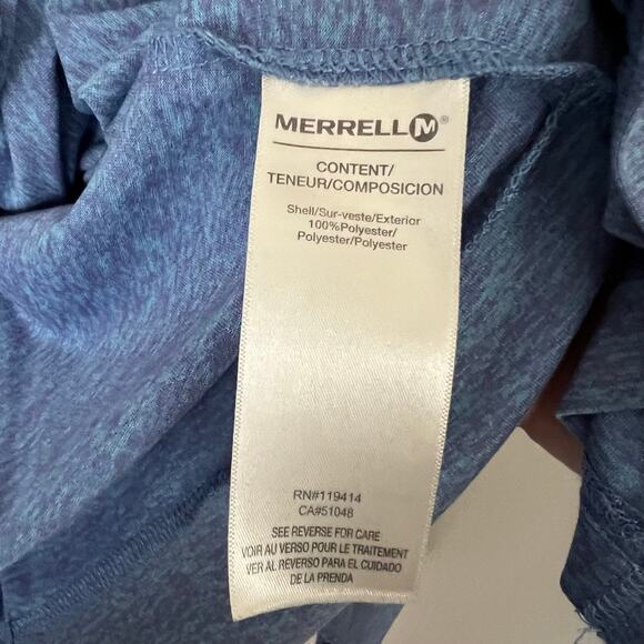 Merrell Open Drape Front Long Sleeve Cardigan Sweater Blue Purple Womens Small - Picture 9 of 9